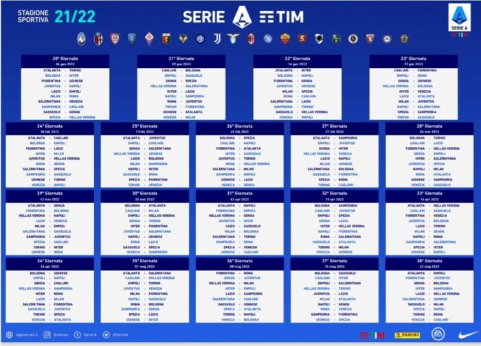 SALERNITANA ECCO IL CALENDARIO A… SIMMETRICO TVOGGI Salerno